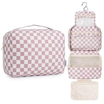 Narwey Hanging Travel Toiletry Bag for Women, Large Makeup Cosmetic Bag | Portable Bathroom Travel Bag for Full Size Toiletries, Cosmetics, Organized Pockets, Dry Wet Separation, Vivid Pattern, Gifts