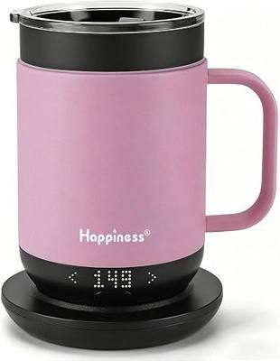 Happiness Self-Heating Coffee Mug,16oz Temperature Control Smart Cup
