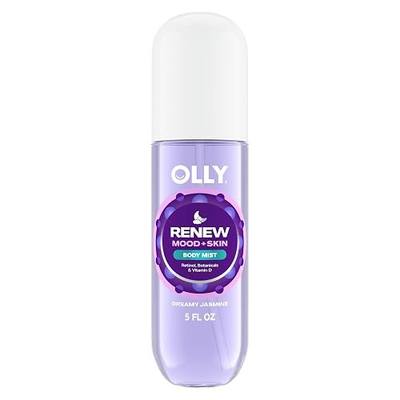 OLLY Renew Body Mist with Retinol & Vitamin D, Dreamy Jasmine Scent, Body Spray for Women, 5 oz
