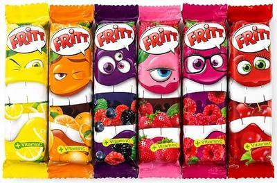 German Fritt Soft Chewy Fruit Candy Bars with Vitamin C Tangy Lemon Flavored European Fruit Chews 6 Individually Wrapped Candy Snacks (Multi Flavor)