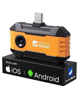 Thermal Master P1 Thermal Camera for USB-C iPhone Android, Orange | 320x240 X³ 160x120 Ir Resolution, ±3.6℉ Accuracy, Spot Tracker, 15x Zoom 25Hz Infrared Imager for HVAC Home Inspection
