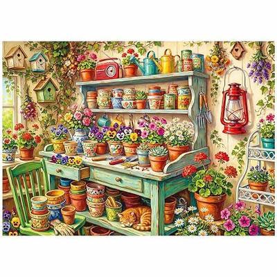 1000 Piece Jigsaw Puzzle for Adults – Potting Shed | Difficult adult puzzles with premium thick board, matte finish, lettered back, poster included, stress relief 27.6 x 19.7 In