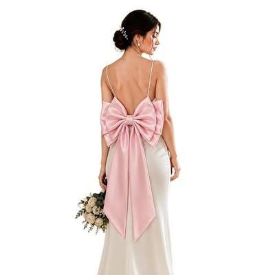 Detachable Satin Bow Train for Dress, Big Bridal Bow with Pin | Elegant removable large satin bow for wedding dresses, bridal gowns, parties, Christmas décor, and special events