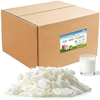 Miluli 100% Natural Soy Wax Flakes for Candle Making, Pure Candle Wax Bulk, Paraffin-Free DIY Crafts Supplies, Clean Burning 1 LBS