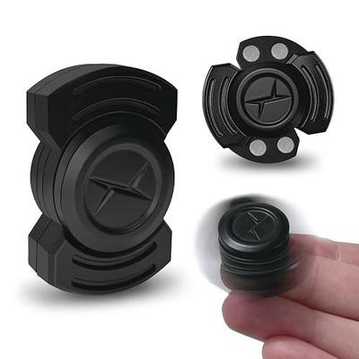 3-in-1 Fidget Toys Adults,Metal Fidget Spinner Slider(Black) | Magnetic Fidget Toys Adults,Zinc Alloy,Lightning Grip,Pocket EDC, Focus ADHD,Anxiety Stress Relief,Desk Toy,Men's Gift