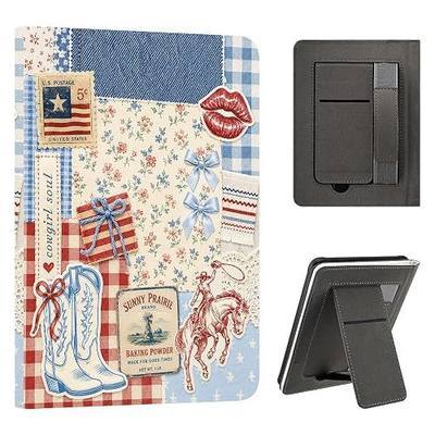 Stand Case for 7" Kindle Paperwhite 12th Gen Western Vintage Countryside | Compatible with Kindle Colorsoft Signature Edition 2024 with Hand Strap | Slim Leather Protective Cover with Auto Sleep/Wake