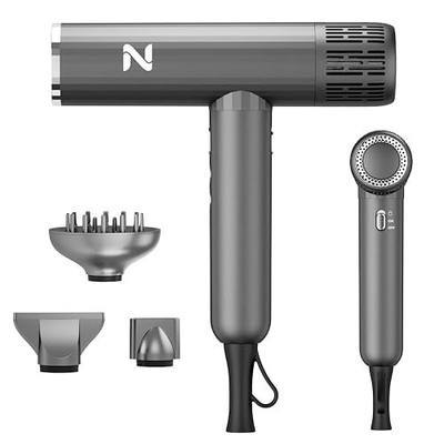 Natrial Hair Dryer with Diffuser, 1600W High-Speed Blow Dryer for Women | Fast Drying for Curly Hair,Professional Ionic Portable Dryer, Low Noise, Lightweight, Lock Function,Travel Home Salon