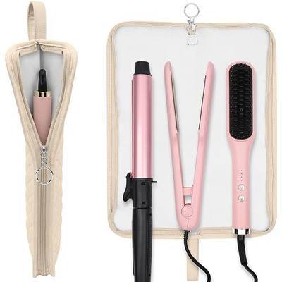2-in-1 Heat Resistant Mat and Storage Bag for Hair Tools | Oversize Curling Iron Holder Mat, Portable Travel Cover Pouch for Flat Iron, Hair Straightener and Hot Styling Tools