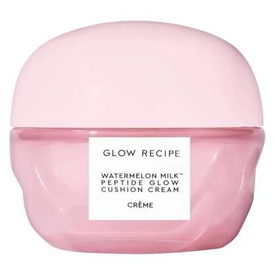 Glow Recipe Watermelon Milk Peptide Glow Cushion Cream - Korean Face Moisturizer with 10+ Peptides + Ceramides, Hydrating Facial Moisturizer for Dry Skin, Firming Face Cream, Refillable, 50ml