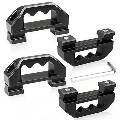 Bed Cleats Tie Down Anchors for Toyota Tacoma Tundra/HV 2005-2026 | Oversized D-Ring | 1000 lb capacity | Aluminum | black | no drilling | Truck Trailers Hooks Cargo Mount T Slot Nuts
