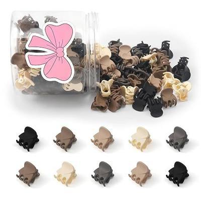 120PCS Small Hair Claw Clips 0.59inch Mini Hair Clip for Girls Women | No-Slip Small Hair Clips, 1.5 cm Plastic Mini Claw Clips for Long or Thick hair