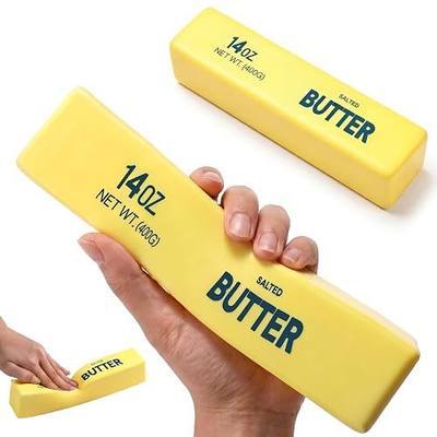 14oz Giant Butter Squishy Stress Relief Toy, Slow Rebound Jumbo Squishy Butter Stick Squeeze Toy, Soft Sensory Squishies Fidget Toys for Adults Anxiety Relief Office Desk Toys Party Favors