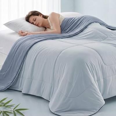 Madison Park Breathable Cooling Comforter King, Light Blue, 106x90 | Lightweight Cooling Blanket for Hot Sleepers, Cool-to-Touch Summer Bedding, Rayon from Bamboo Comforter for Night Sweats