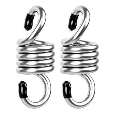 2Pack Porch Swing Springs,4Inch Stainless Steel Springs for Swings | 1100 LB Rust Resistant Silver Swing Springs For Hammocks,Hanging Chairs And Yoga Swings
