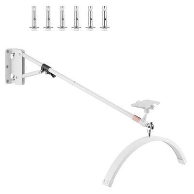 SITTO Wall Mounted Half Moon Beauty Light, LED Hanging Lash Lamp, White | Beauty moon light with Phone Holder, Dimmable Brightness for Tattoo, Nail, Barbershop, Eyelash