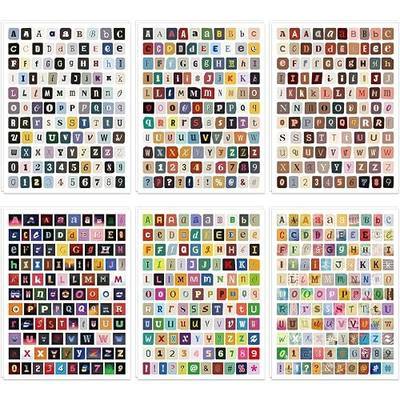 1304Pcs Magazine Letter Stickers for Scrapbooking,12Sheets Alphabet Sticker | Vinyl Waterproof Self Adhesive Small Vintage Sticker Letters for Scrapbook Supplies Journaling DIY Crafts Junk Journal Laptop