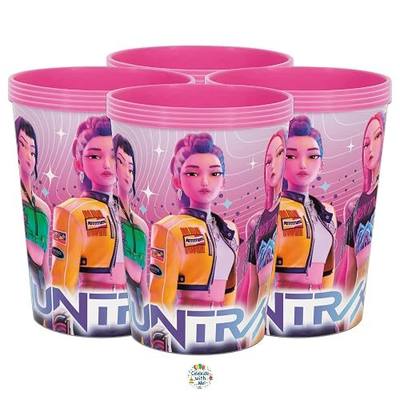 Unique KPop Demon Hunters Party Supplies | 16 Count Stadium Cups | Officially Licensed | For KPop Birthdays, Movie Nights, Classrooms, and Kids Parties - 16oz Plastic Cups