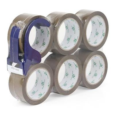 BOMEI PACK Brown Heavy Duty Packing Tape 6 Rolls, 2.52mil, 1.88 inch x 60 Yards, Total 360Y,Ultra Strong, Refill for Shipping Packaging Moving Sealing and Storage