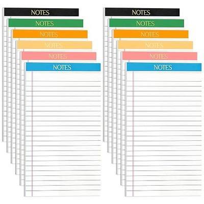 Thboxes Legal Pads 5×8,12 Pack of 30 Sheets white paper with multicolor Gold Stamping,Tear-Off Top Edge for School Notes, Office Meetings and To-Do Lists, Desk or On-the-Go Writing