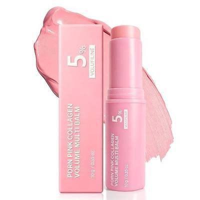PDRN Pink B12 Collagen Multi Balm Stick, Wrinkle Bounce & Hydrating Multi Balm Stick for Under-Eyes, Neck, Forehead, Smile Lines, Lips, All-in-One Hydrating, Travel Size 0.35 Oz