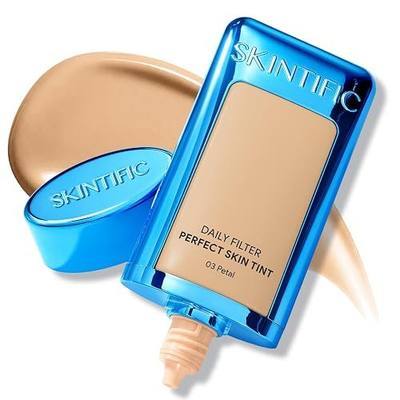 SKINTIFIC Daily Filter Perfect Skin Tinted, BB Cream, #03 Petal | Natural Velvet Finish, Skincare Formula with Squalane & Panthenol, Buildable Coverage, Lightweight, Breathable,10H Wear