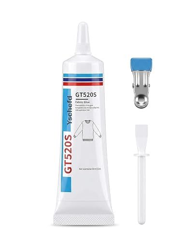 Fabric Glue, Permanent Super-Strength Repair Adhesive: Waterproof, high-Strength, Transparent, Suitable for Repairing Clothing, Denim, Leather, Polyester, Various Fabrics, and applying Patches(2oz)