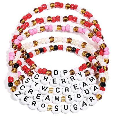 AICase for Dr Pepper Inspired Bracelets Set Merch, Zero Sugar Cherry Beaded Stuff Shirt Jersey Tshirt Sweatshirt Pajamas Accessories Merchandise Gifts for Women Birthday Christmas Party Favors