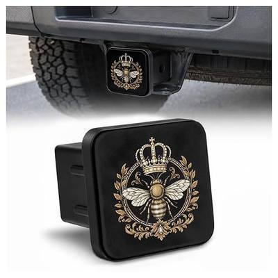 Queen Bee Hitch Cover Receiver Tube Hitch Plug, Tool-Free Install Tow Hitch Covers, Universal Trailer Hitch Cap Protector for Trucks, 2 Inch Hitch Receiver Cover for Women Men