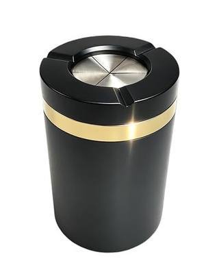 Twist to Open & Close Aluminum Ashtray, Sealed Windproof Smokeless Ashtray, Car Cup Holder, Keeps Ash from Blowing Away & Locks in Odor