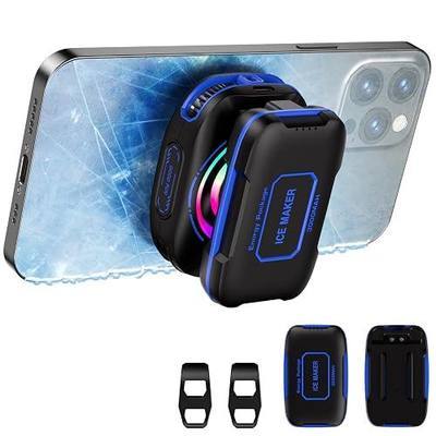 Cell Phone Cooler for Gaming, Magnetic Portable Radiator with RGB Lights, 3000mAh Rechargeable Battery, Compatible with iPhone, iPad, Android