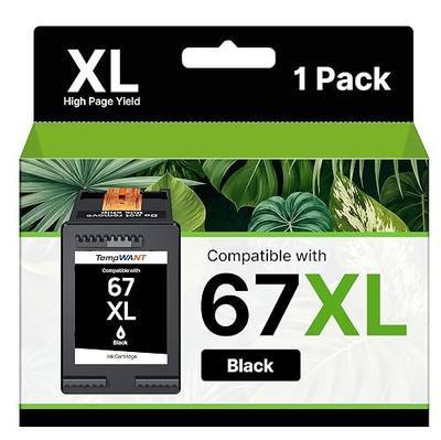 67XL Black Ink Cartridge Compatible for HP 67XL Black Ink Cartridge, 1-Pack | for HP Ink 67 Black 67XL Work for Deskjet 2700 2700e 2755e 2855e 2800e 2852e 2827e 4100e 4155e 4227e 4255e Envy 6055e 6455e