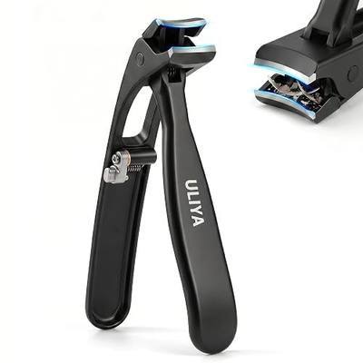 Toenail Clippers for Seniors Thick Toenails Curved Head Large Toe Nail Clippers with Wide Jaw Opening Heavy Duty Fingernail Clipper Cutter with Catcher Long Handle for Men Women