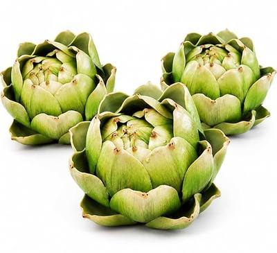 Artificial Artichoke Decor Set of 3, Realistic Faux Green Artichokes for Kitchen Counter, Coffee Table, Dining Table & Farmhouse Home Decor, Rustic Bowl Fillers