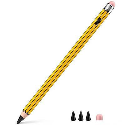 HATOKU Stylus Pen for iPad, Pencil-Style iPad Pencil with Active Fine Tip & Rubber Tip, USB-C Fast Charging, No Bluetooth Needed, Magnetic Attach Stylus for Apple iPad Pro/Air/Mini, iPad 6th-11th Gen