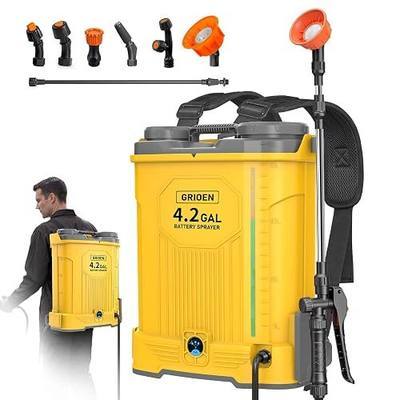 Battery Powered Backpack Sprayer Compatible with DeWalt 20V MAX Battery -100 PSI Electric Weed Sprayer 4.2 Gallon, Yard Garden Sprayer (No Battery) with Visible Water Level for Lawn, Garden, Yard