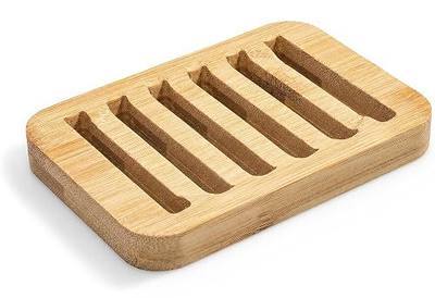 Bamboo Soap Dish, Soap Holder Soap Case Sponge Tray Sponge Drain Rack for Kitchen & Bathroom