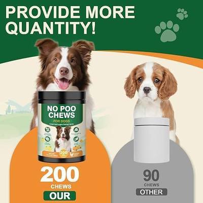 200 Chew No Poo Chews for Dogs-Coprophagia Stool Eating Deterrent-Stop Eating Poop for Canine- Dogs Poop Eat Deterrent Supplement with Probiotics&Digestive Enzymes Breath Aid Support-Chicken