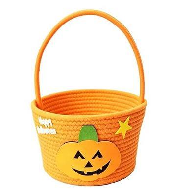 Halloween Basket for Kids,Boo Spooky Small Basket | Empty Egg Hunt Bags, Gift Basket for Boys Girls Empty Egg Hunt Bags, Gift Basket for Kids Boys Girls,with Single Carry Handle