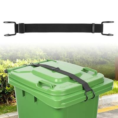 Trash Can Locks,Adjustable Animal-Proof & Windproof Garbage Can Lid Lock,Universal Fit for 28-96 Gallon Outdoor Bins,Effectively Prevents Raccoons from rummaging Through Trash cans (1PCS)