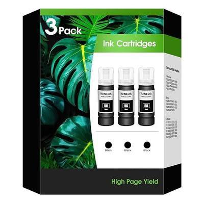 ZhuFeng Compatible for EPT522 Ink 3 Black ET-2800 ET-4800 ET-2803 Printer