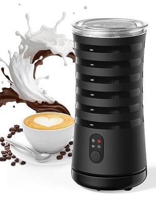 Milk Frother, Mirdred 4-in-1 Milk Steamer and Frother, Hot & Cold Foam Milk Warmer with Temperature Control, Auto Shut-Off Frothers for Coffee, Latte, Cappuccino, Macchiato