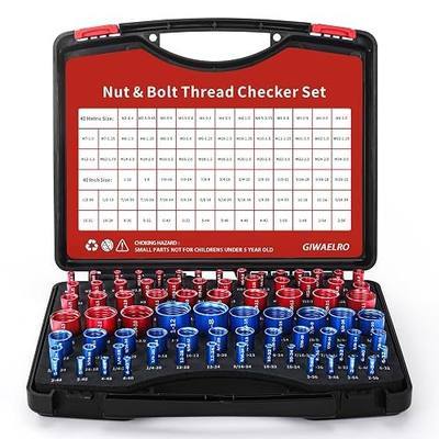 80 PCS Detachable Thread Checker, Double Etched, 40 Inch & 40 Metric Thread Gauge