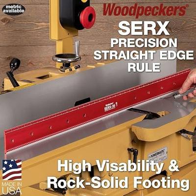 Woodpeckers SERX Straight Edge Rule, 49.5 Inch, Draw Perfectly Straight Lines and Verify Flatness, Precision Aluminum Straightedge Rule, Made in USA - SERXL-49.5-24