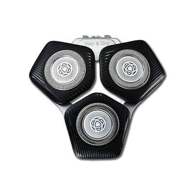 SH71/50 Replacement Heads, Compatible with Ph-ilips No-relco Series 7000 & 5000 Electric Razors, Easy-Install Shaver Blades for Wet & Dry Use (Black)