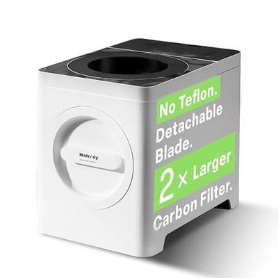 Electric Kitchen Composter with Detachable Blade | 100 oz Countertop Food Waste Recycler | Indoor Compost Bin with 2X Carbon Filter Odor Control, 40 dB Quiet