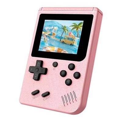 Mini Handheld Game Console with 3.0 Inch IPS Screen, Retro Gaming Console Built-in 400 Preloaded Classic Games, 1020mAh Rechargeable Battery Pocket Player Travel Games Arcade, Pink