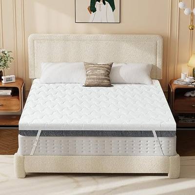 Extra Firm Mattress Topper Queen Size 3 Inch, Firm to Extra Firm Dual Sides Flippable Bed Topper for Back Pain, Premier High-Density Bed Topper with Washable Cover,No Smell,CertiPUR-US, 80" x 60"