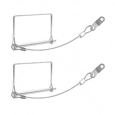 2 PCS Trailer Coupler Pin 5/16 x 4 Inch with Anti-Loss Cable, Trailer Tongue Pin with Quick Release Ring, Heavy Duty Safety Latch Pin, Snap Pins Hitch Receiver for Towing, RV, Boat, Lawn Mower