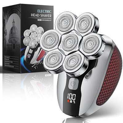 Head Shavers for Bald Men, Professional 5-in-1 Electric Head Shaver Grooming Kit, 7D Floating Wet & Dry Electric Razor for Bald Heads with LED Smart Display & Type-C Charging for Hair/Face/Beard