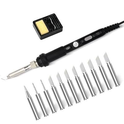 Electric Hot Knife Plastic Cutter Heated Foam Cutting Tool | 10 Blades | Adjustable Temperature | for Carving Rope Fabric